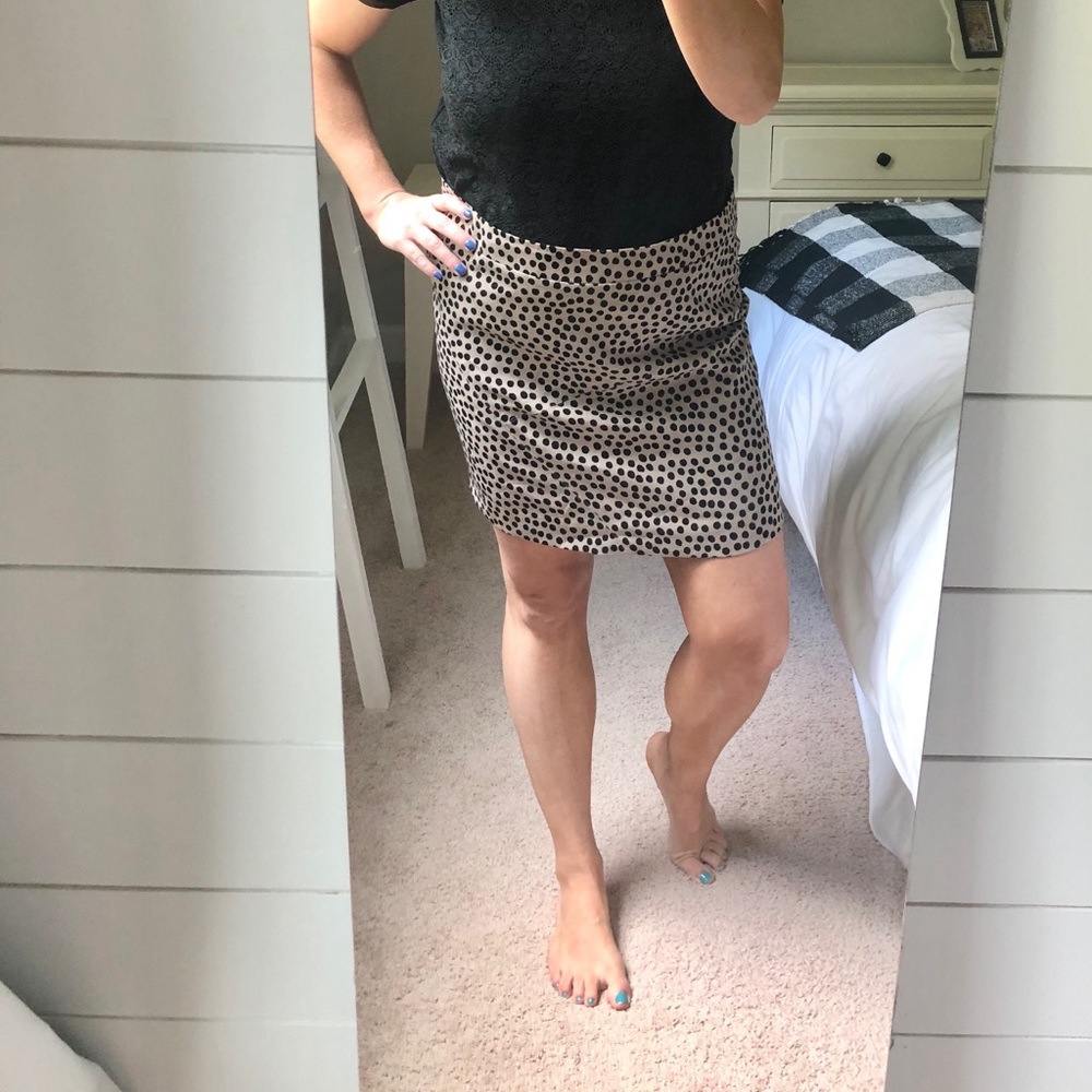 BCBG tan and black skirt